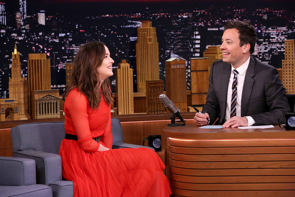 Dakota Johnson, Jimmy Fallon, The Tonight Show Dakota Johnson, Jimmy Fallon, The Tonight Show